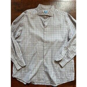 Stenstroms Fitted Body Two Fold Super Cotton Button Down Dress Shirt 19 48